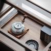 90ml Antique Walnut Handle Ceramic Side Handle Pot Tea Maker Hand-held Sketch Pot Small Kettle Filter Literati Room Tea Set