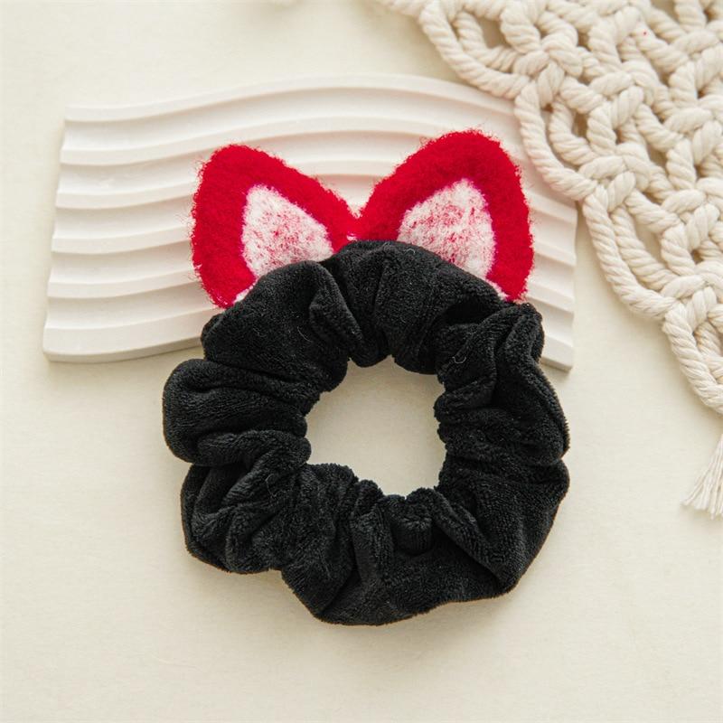 Рождественские милые плюшевые тканевые веревки для волос, модные эластичные резинки для волос, резинки для волос, повязка на голову, кольца для волос, женские аксессуары для волос