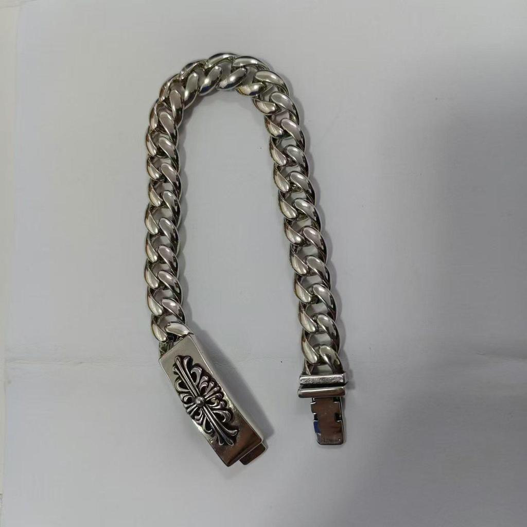 Браслет CH Retro Crono с бриллиантом, золотом, тайским серебром и дизайном в виде цветочного креста