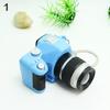 Cute Mini Digital Single Lens Reflex DSLR Camera Style LED Flash Light Keychain