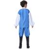 Boys Royal Prince Costume Blue White Patchwork Formal Performance Outfit Halloween Cosplay Dance Show