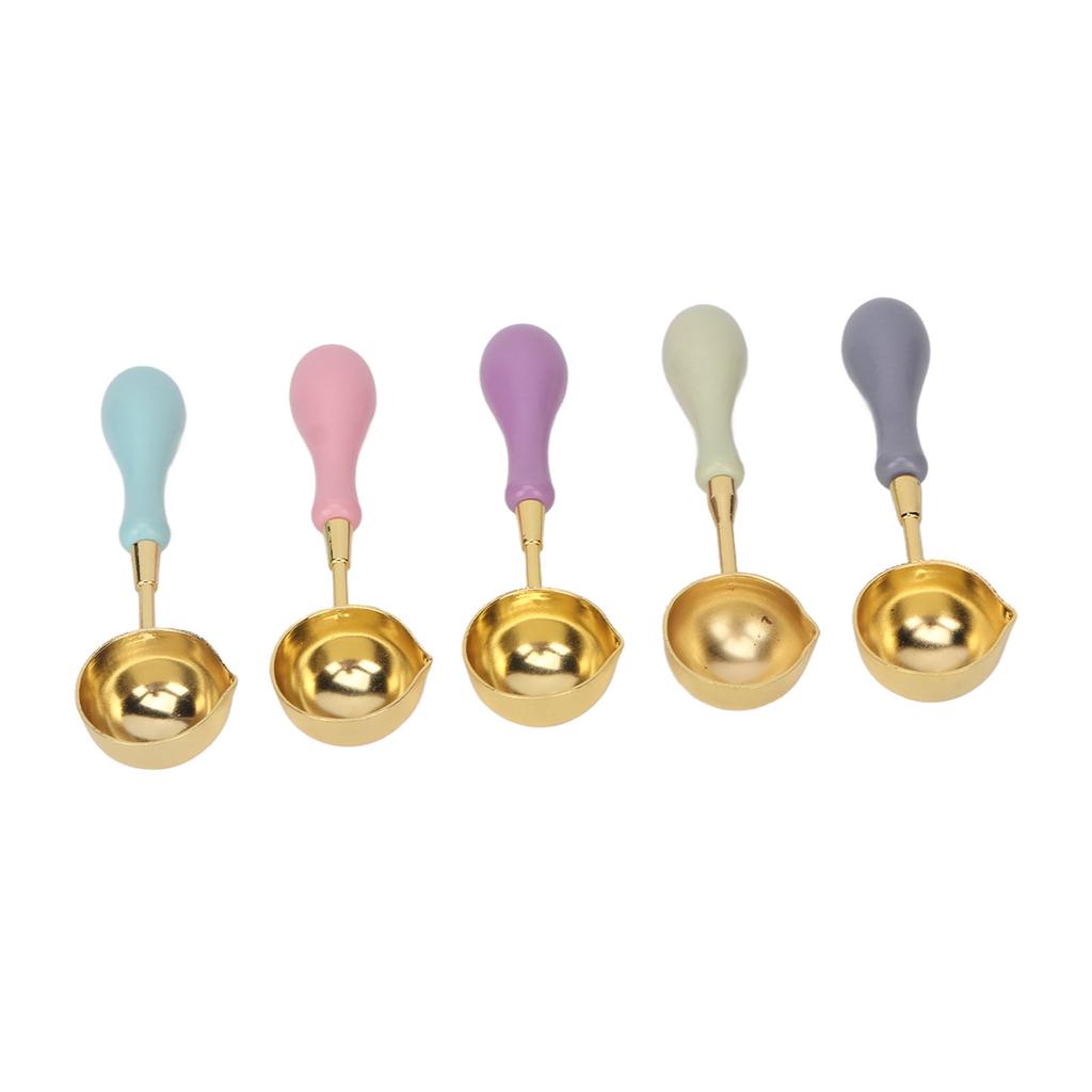 5 шт. ложка для воска деревянная медная современная элегантная носимая плавильная ремесленная ложка для воска для упаковки