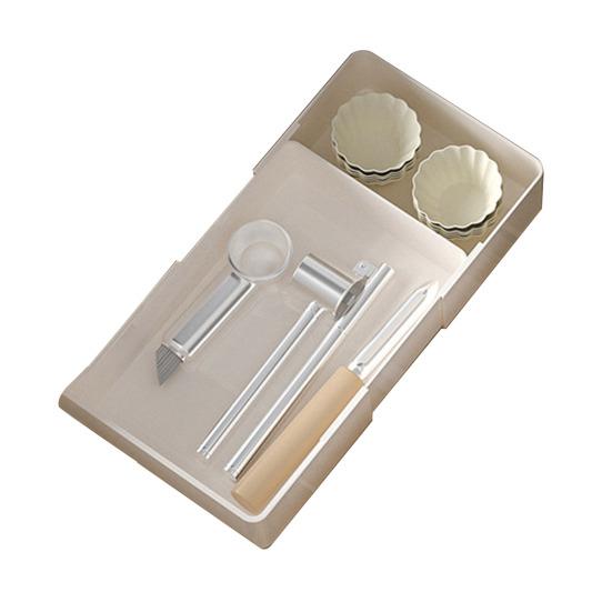 Органайзер для столовых приборов, выдвижной ящик для кухонных принадлежностей, органайзер с несколькими отделениями, большой вместимостью для столовых приборов