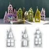 Aromatherapy Candle Silicone Mold Chimney House Mould DIY Crystal Epoxy Resin Moulds Miniature House Jewelry Mould