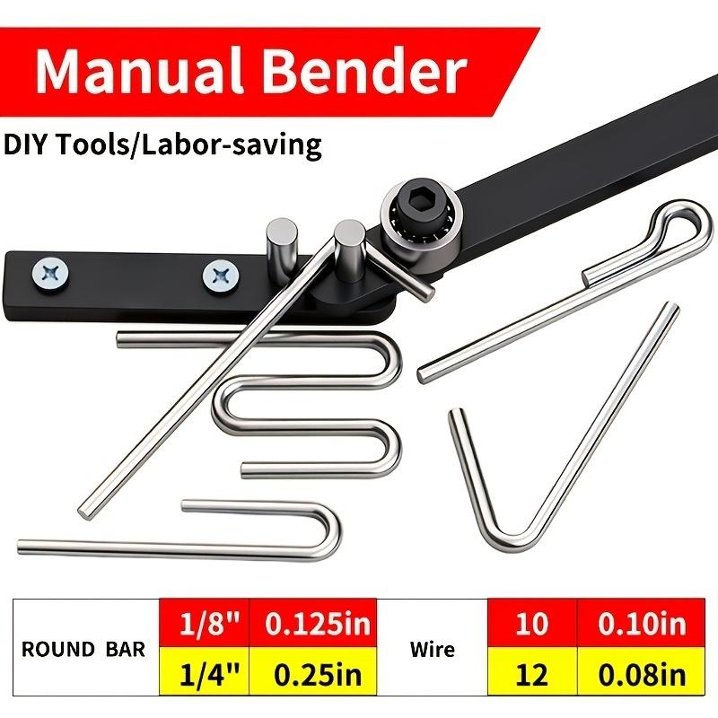 Manual Iron Bender 1-8mm/180° Flat Tube Bender , Mini Metal Bending Tool for 1/4" 1/8" Round Bar