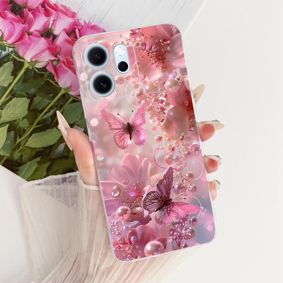 Чехол для Oppo Reno 14 Pro Чехол Reno14 F 5G с рисунком из разноцветных цветов Мягкий тонкий чехол для телефона Для Oppo Reno 14F Reno14 FS Pro Fundas