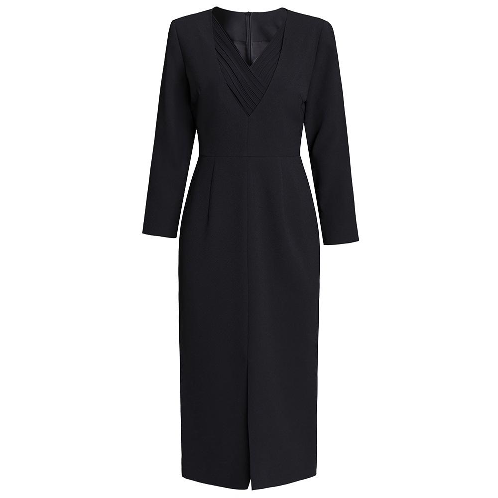 Элегантное длинное платье Zhili весна 2025 года цвета красного вина