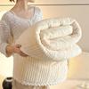 New Simple Striped Jacquard Knitted Fleece Milk Fleece Office Sofa Blanket Platinum Series Blanket