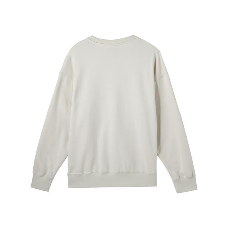 New PUMA ESS CREW FL Sweatshirt Unisex Snow White 632292-87