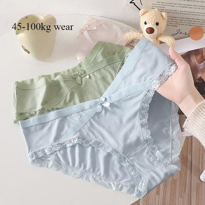 Трусы V-образной формы Cross Over Over Over большого размера нижнее белье для женщин Трусики с высокой эластичностью Дышащие женские трусы с промежностью