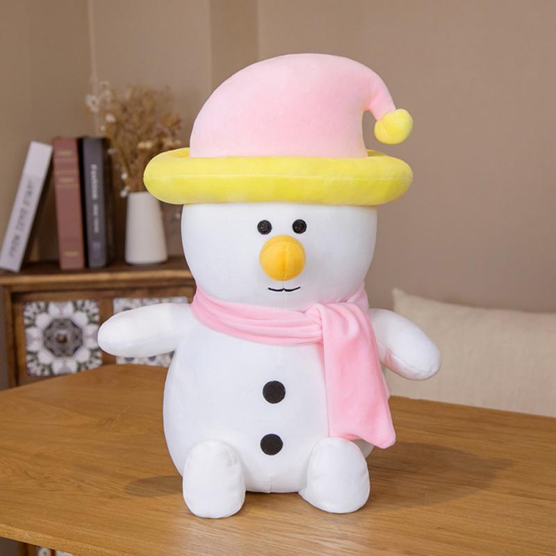 Short Plush Toy Cute Santa Claus Snowman Doll Child Comfort Pillow Christmas Gift For Boys Grils