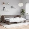 VidaXL Daybed with Trundle Bed Taupe 80x200 Cm Fabric 3196814