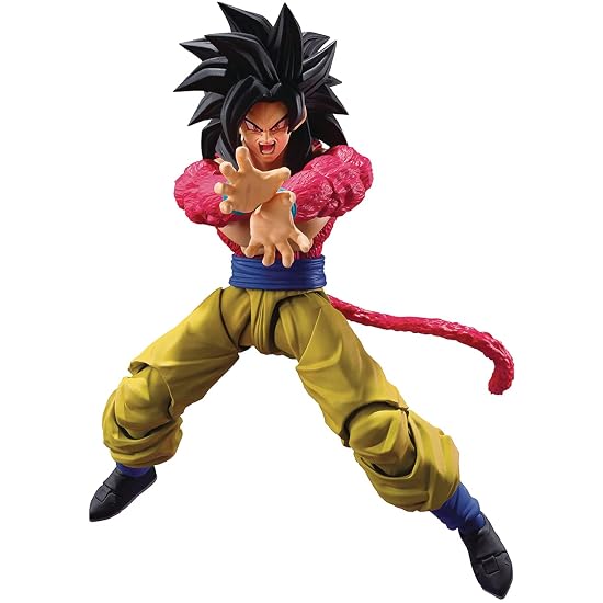 TAMASHII NATIONS S.H.Figuarts Dragon Ball Z Супер Сайян 4 Сон Гоку, Прибл.. 150 мм, ПВХ и АБС, Предварительно собранный