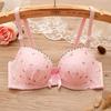 Sexy Push Up Bras Sweat 3/4 Cup Underwear For Women Printed Floral Lingerie Female Bras Cute Brassiere