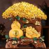 Golden Toad Attraction Wealth and Happiness Ornament Crystal Wealth Tree Gourd Money Shaker Tree Opening Decoration Gift