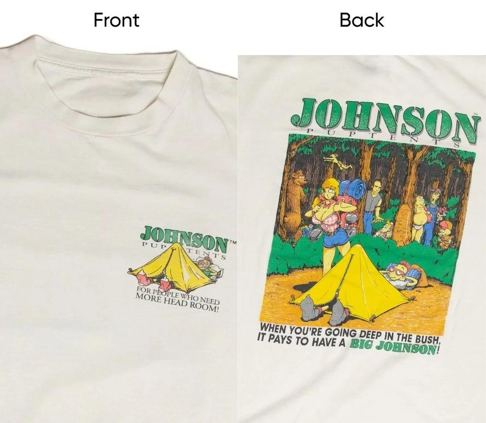 Vintage 90s Big Johnson Pup Tents T-Shirt 2 sided Unisex T-Shirt