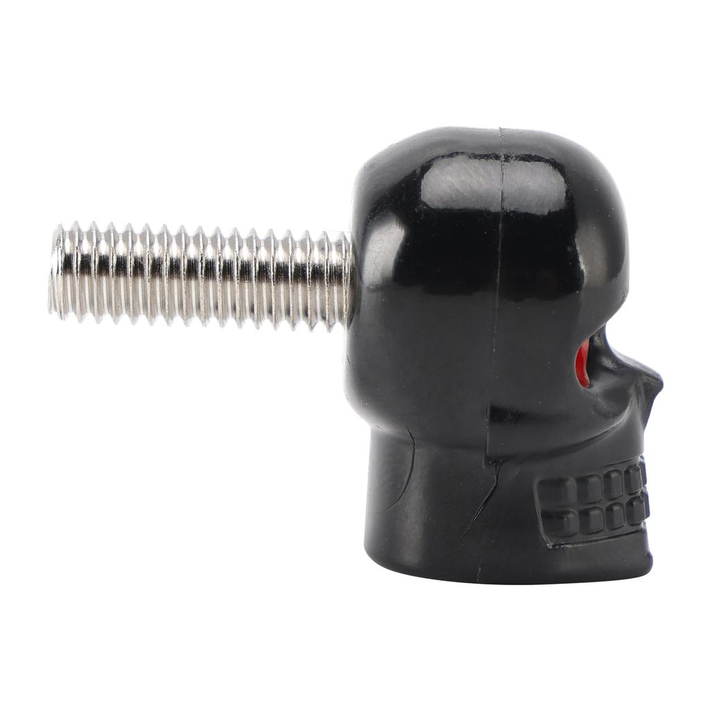 2x Болт-винт для номерного знака ЧЕРЕП на заказ Черный пластик Мотоцикл Чоппер Боббер