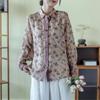Женская рубашка с длинными рукавами и винтажным принтом, однобортная свободная рубашка на осень