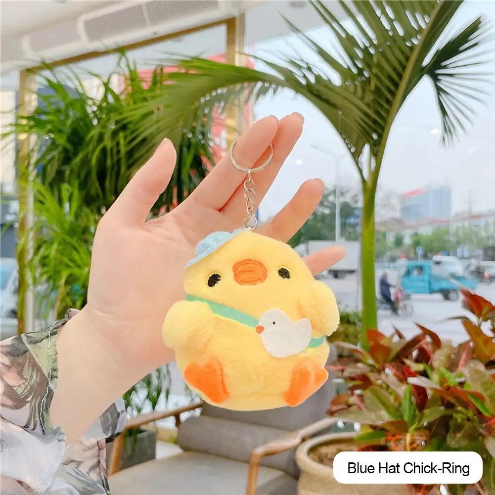 10cm Cute Chicken Plush Toys Key Chain Bag Pendant Cute Chick Doll for Kids Children Birthday Christmas Gifts Toys