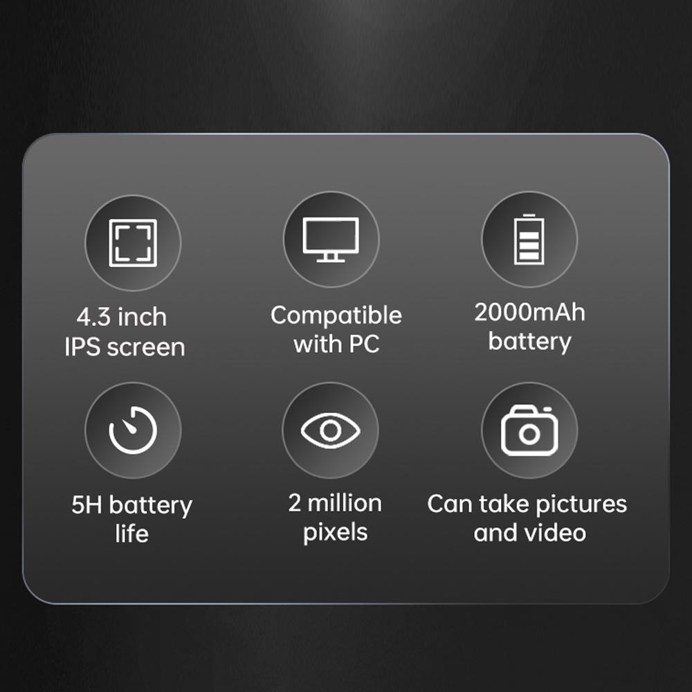 Цифровой микроскоп 2MP Pixel 50-1000X Увеличение Портативный микроскоп для идентификации