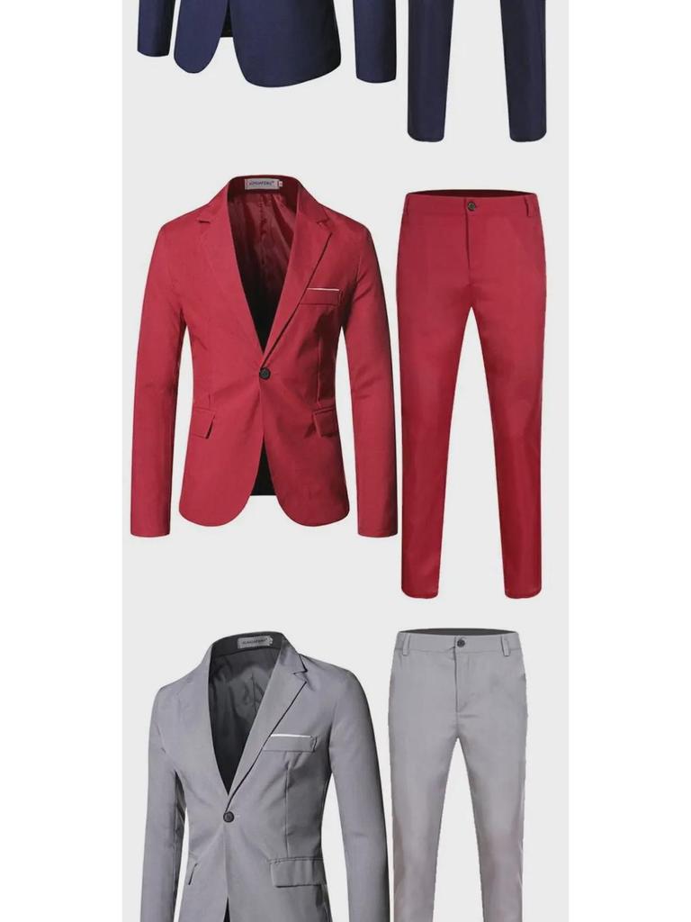 Мужские повседневные костюмы весна-осень: Популярный комплект из двух частей для молодых людей, жениха и шафера