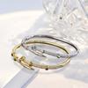 2026 Personalized Alloy Zircon Nail Bracelet European and American Light Luxury Niche Ins Style Design Opening