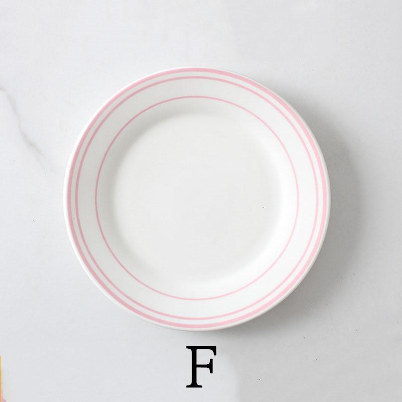 8-дюймовые керамические плоские тарелки, бытовые тарелки для завтрака, десерта, салата, стейка, обеденная тарелка, сервировочные блюда для кофейни