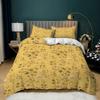 Leaf Flower Print Three-Piece Kit Quilt Cover Small And Fresh