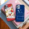 Case for iPhone 16 15 Plus 14 13 12 11 Pro 8 7 6S 6 SE 5S X XR XS Max Realme C30 C33 C31 9I Black Sofe Cover NI35 Fun Snoopy