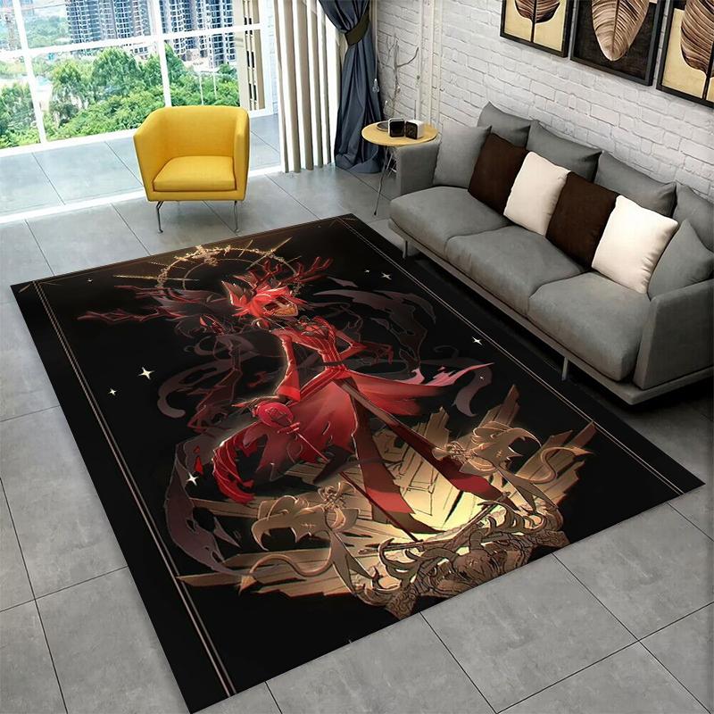 3D Мультяшный Ковер H-Hazbin Hotel Charlie для Игровой Комнаты, Спальни, Гостиной, Дивана, Домашнего Декора, Детской Зоны, Нескользящий Коврик для Пола