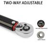 5-60N.m Torque Wrench 3/8'' Square Drive Preset Bicycle Torques Key Two-way Ratchet Car Bike Automotive Hand Tools