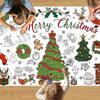 Funny Large Christmas Coloring Poster for Drawing Paper DIY Doodle Tablecloth Christmas Background Decor Christmas Decor