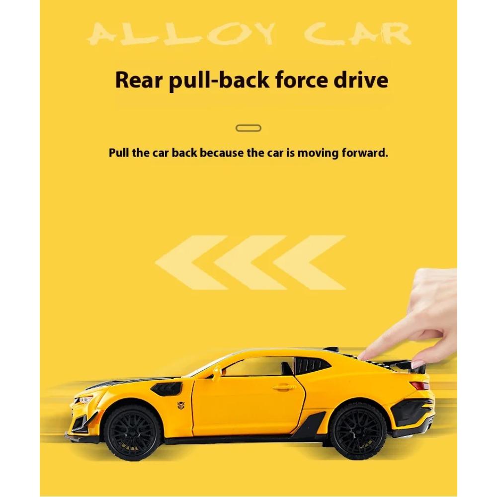 1/32 Scale Camaro Hornet Sports Car Alloy Diecast Model Sound & Light Children Toy Collect Display Ornament Birthday Present for Boys