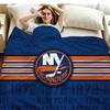 New York Islanders Print Flannel Blanket High Quality Warm Comfortable Cover for All Seasons Perfect for Gifts Home Decor