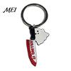 Spooky Knife Keychain Halloween Horror Keychain, Hand Saw with Ghost Charm, Party Favors Zinc Alloy Car Key Chain Pendant Accessories, Holder