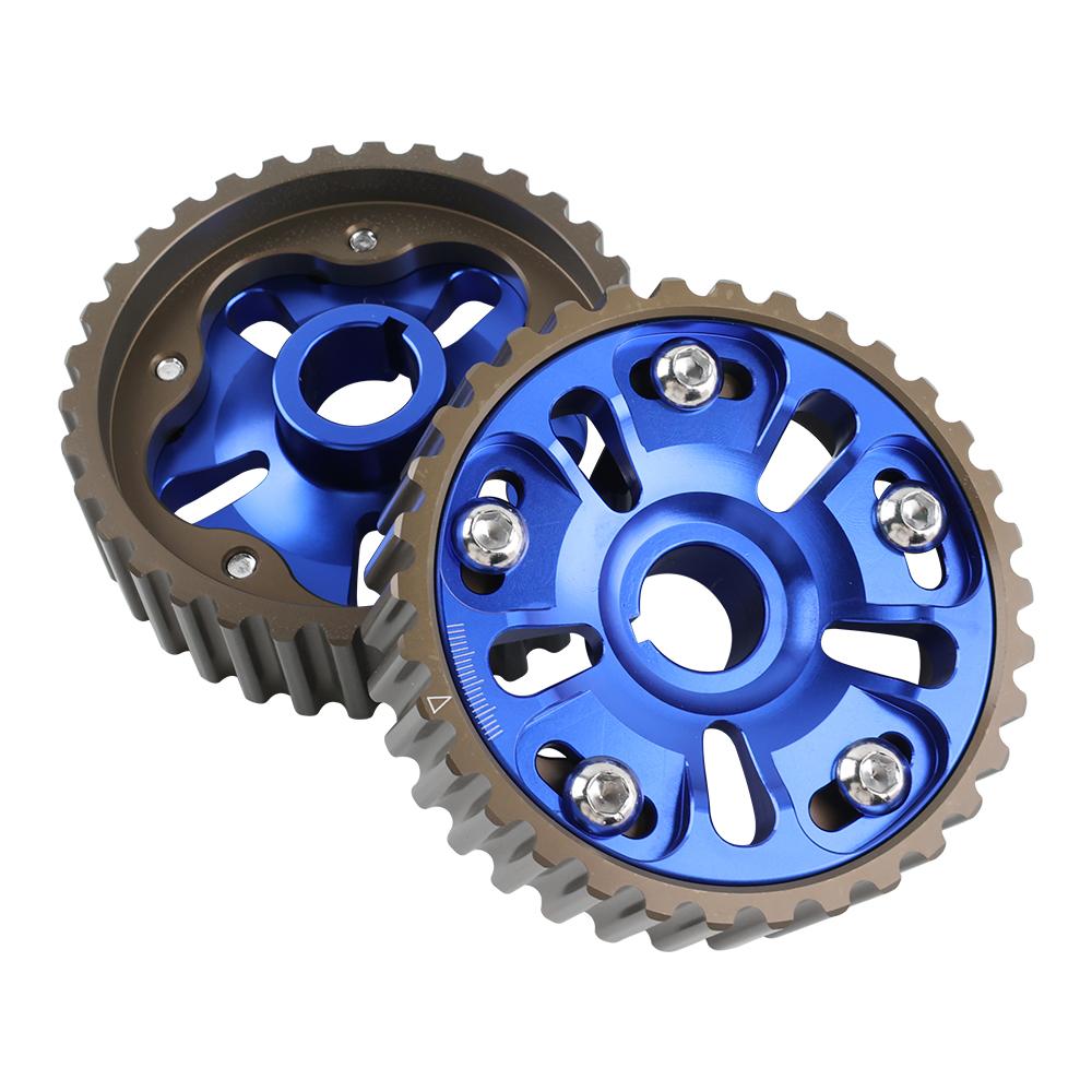 B Series 2Pcs Adjustable Cam Gear Timing Gear Pulley For Honda Civic B16A B18C B18C5 90-2001 Belts Pulleys