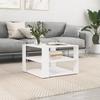  Coffee Table, White, 59.5x59.5x40 Cm, Wood-based Material