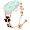 For Coros Pace 2 Watchband Heart Clover Decor Zinc Alloy Metal Strap