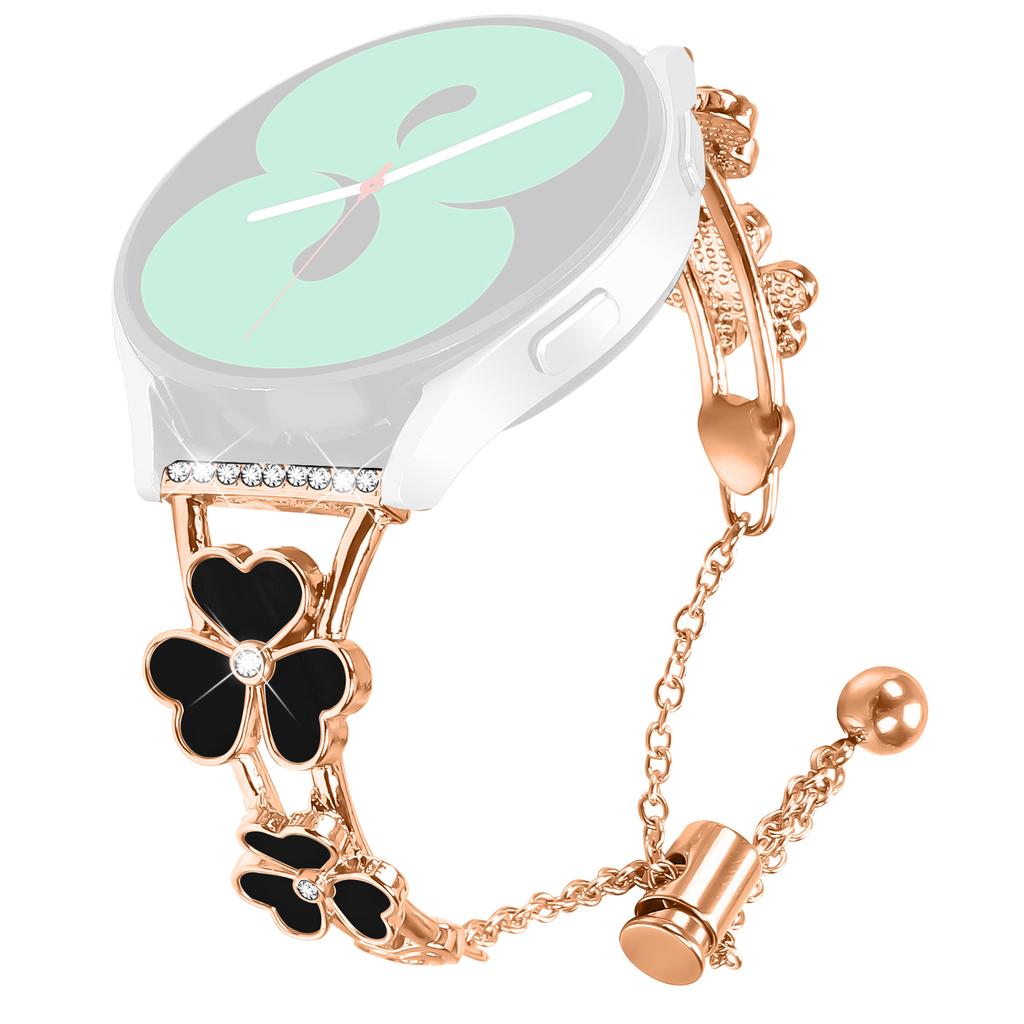 For Coros Pace 2 Watchband Heart Clover Decor Zinc Alloy Metal Strap
