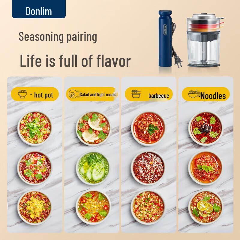 Donlim 1L Electric Food Processor & Meat Grinder DL-6082A CN plug (adapter included)