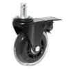 black transparent 2.5-inch stem caster wheel (2-pack)