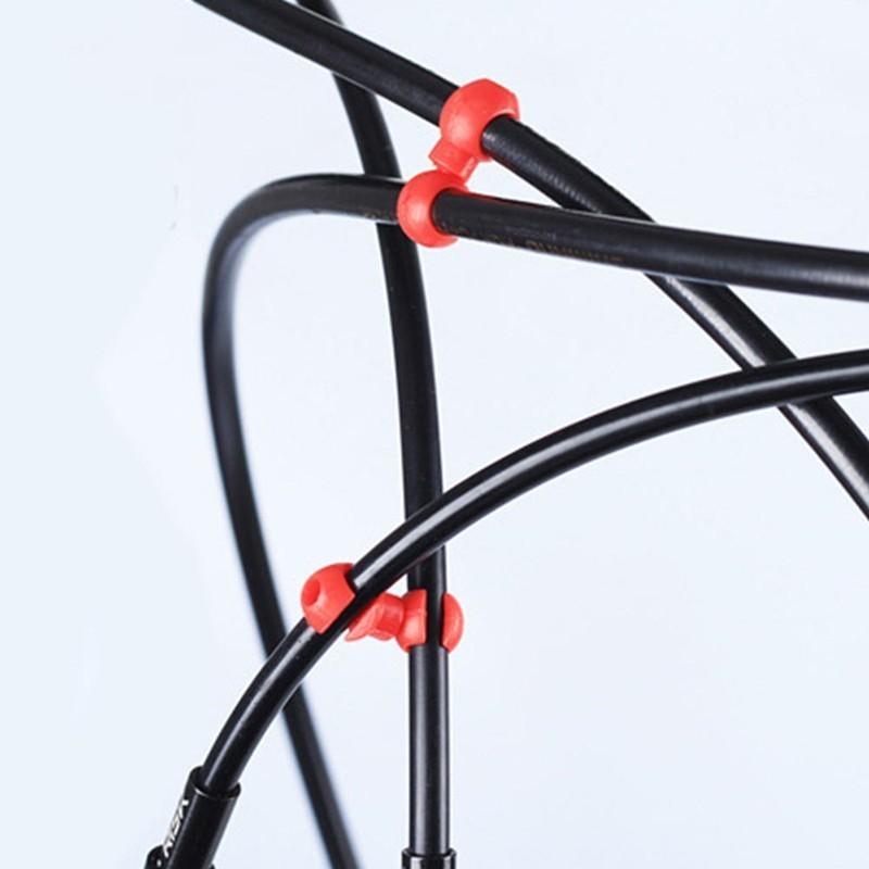 20pcs Bicycle MTB Brake Gear Cable S Style Clips Buckle Hose Guide Bike Cross Line Clip Ring Clasp Cycling Accessories