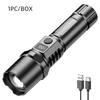KDULIT High Power XHP100 Led Flashlight Built-in Battery Rechargeable Digital Display Zoom Torch for Outdoor Camping Emergency