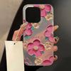 Модные Матовые Мягкие Силиконовые Чехлы для Телефона для iPhone 15 Чехол iPhone 16 13 17 Pro Max 14 11 12 Pro 16 Цветок Прозрачный Ударопрочный Чехол