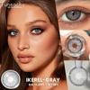 FUNSACHY 2pcs Colored Contact Lenses for Eyes Brown Color Makeup Contacts Lens Fashion Beautiful Cosmetic Gray Pupil Yearly Use