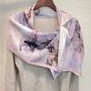 Light Luxury Fashion Astrolabe Silk Silk Scarf Spring and Autumn Medium and Long Mulberry Silk Streamer Holiday Gift Scarf Women