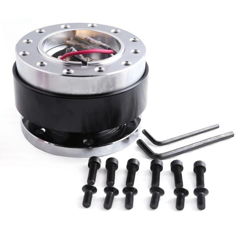 Universal Racing Steering Wheel 6 Hole Aluminum Car Quick Release Steering Wheel Snap Off Hub Adapter Boss Kit Car Accessories