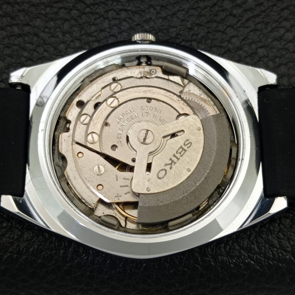 ОТРЕМОНТИРОВАННЫЕ SEIKO 5 АВТОМАТИЧЕСКИЕ 6309A ВИНТАЖНЫЕ ЯПОНСКИЕ МУЖСКИЕ БЕЛЫЕ ЧАСЫ a442873-1