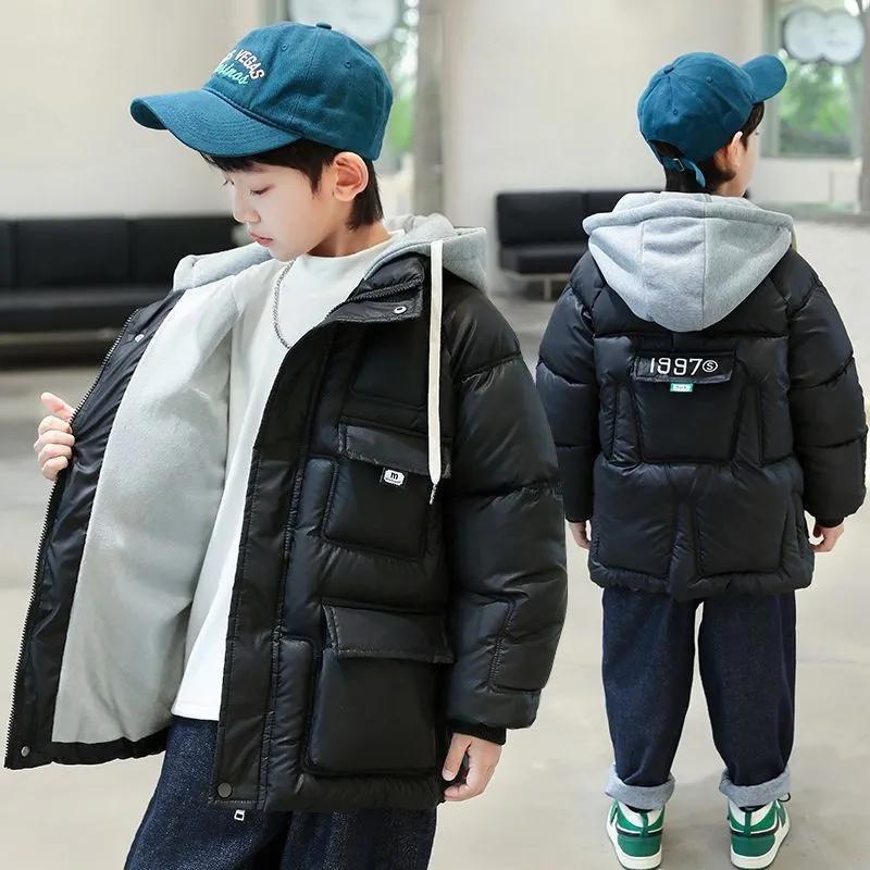 Зимняя детская одежда Пуховики для мальчиков Детские пальто Хлопковая одежда Детские теплые куртки в корейском стиле