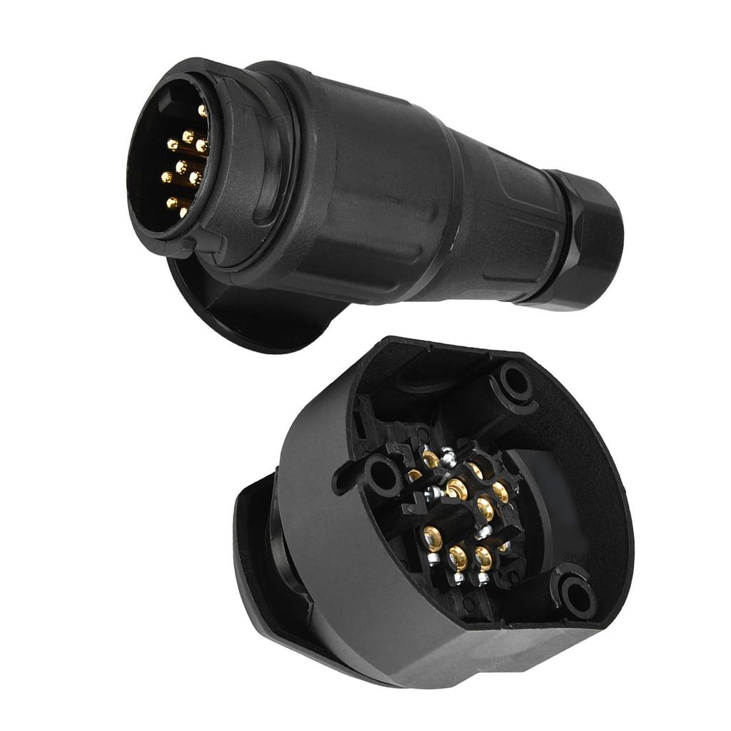 12V 13Pin Trailer Plug Socket Connector Adapter Bracket for Trailer Caravan Towing Towbar